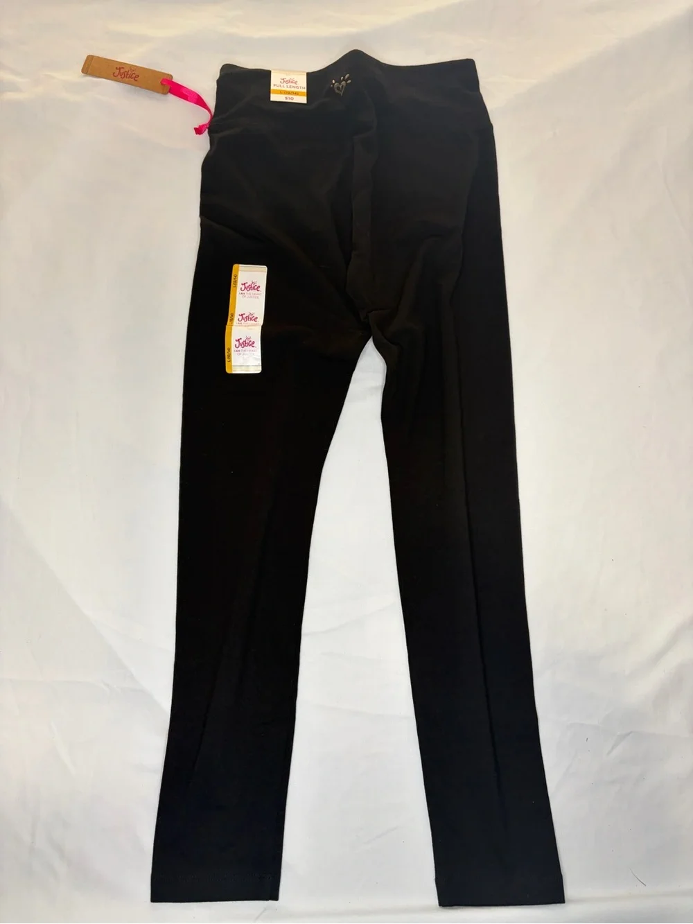 Lot of 3 Justice Girls' Tie-Dye, Black & Gray Leggings Size L 12/14 New